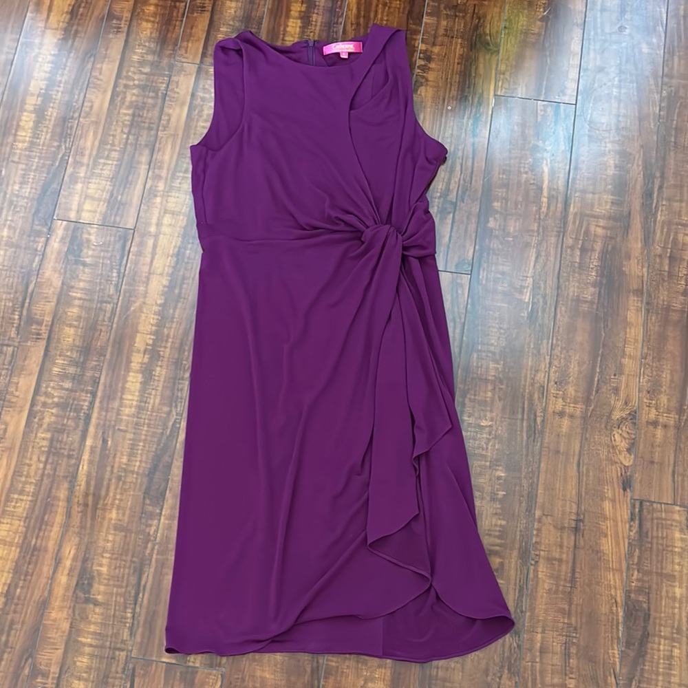 Catherine Malandrino Purple Asymmetrical Sheath Dress